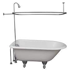 My PlumbingStuff R2200A Clawfoot Tub Shower Faucet and Rectangular Combo Set