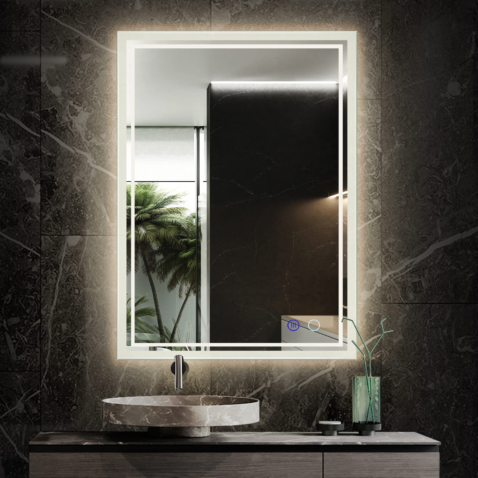 ZELIEVE LED Backlit Mirror Bathroom Vanity with Lights