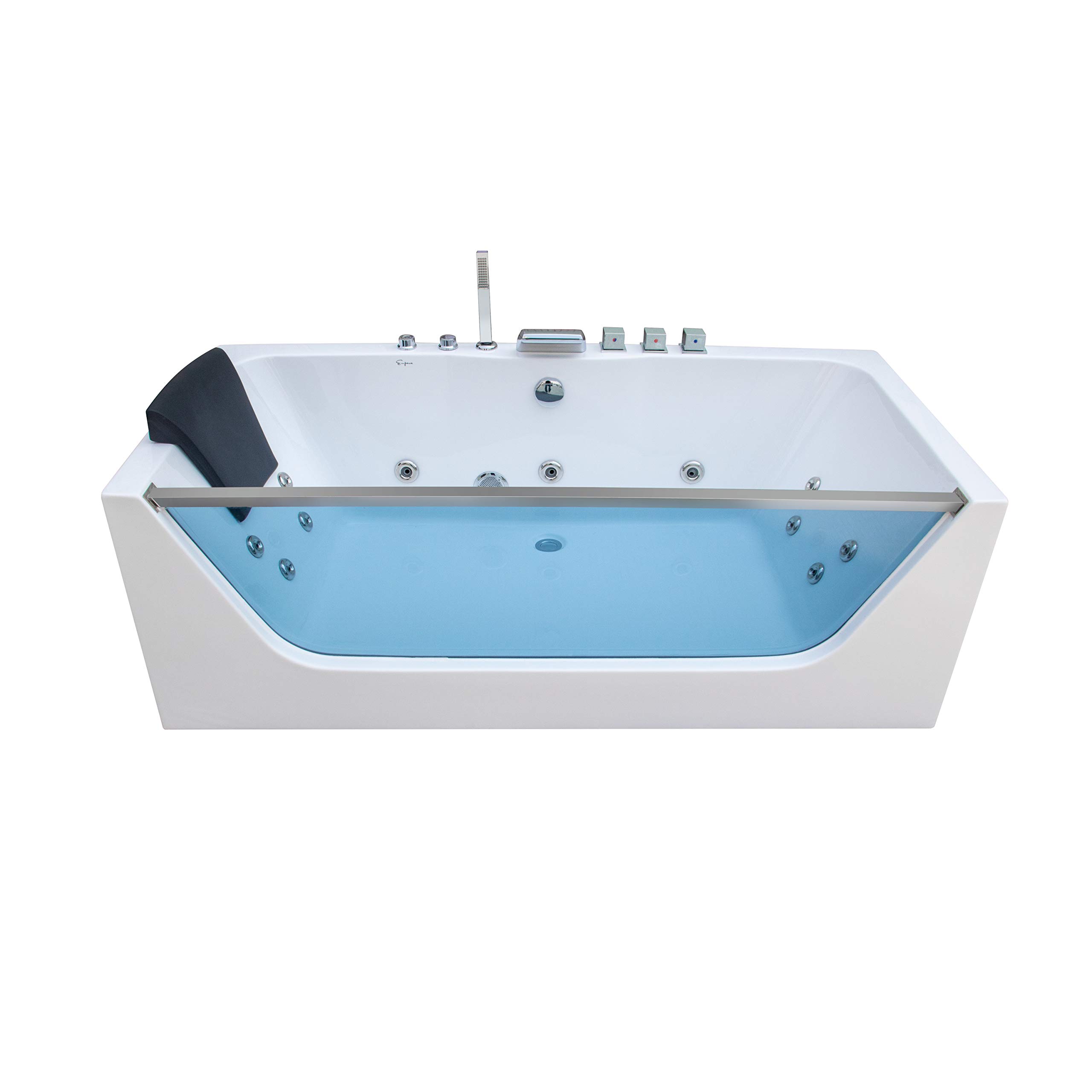 Empava 59" Acrylic Alcove Whirlpool Bathtub