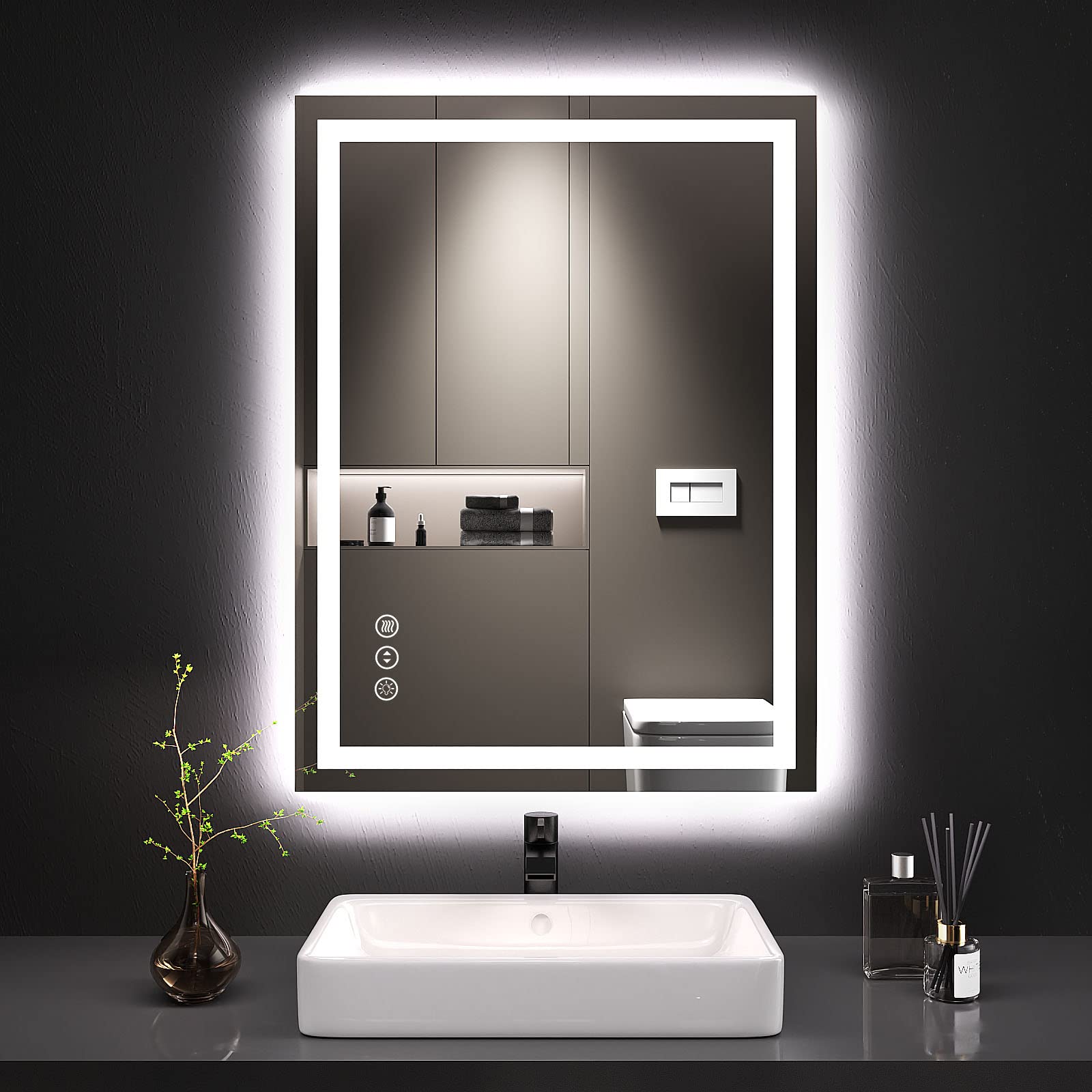 LOAAO LED Bathroom Mirror with Lights