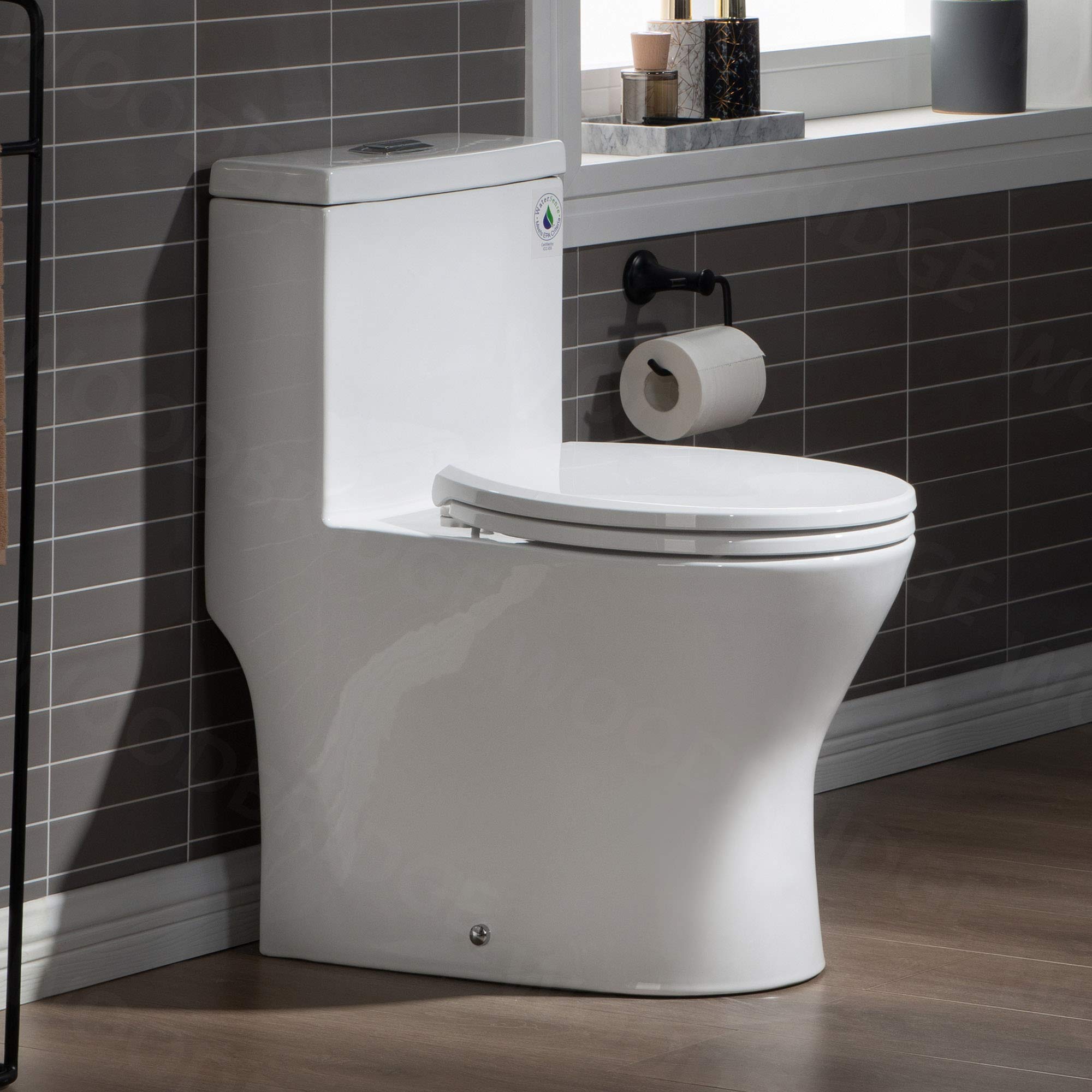 WOODBRIDGE B0500-CH Toilet, with Chrome Button