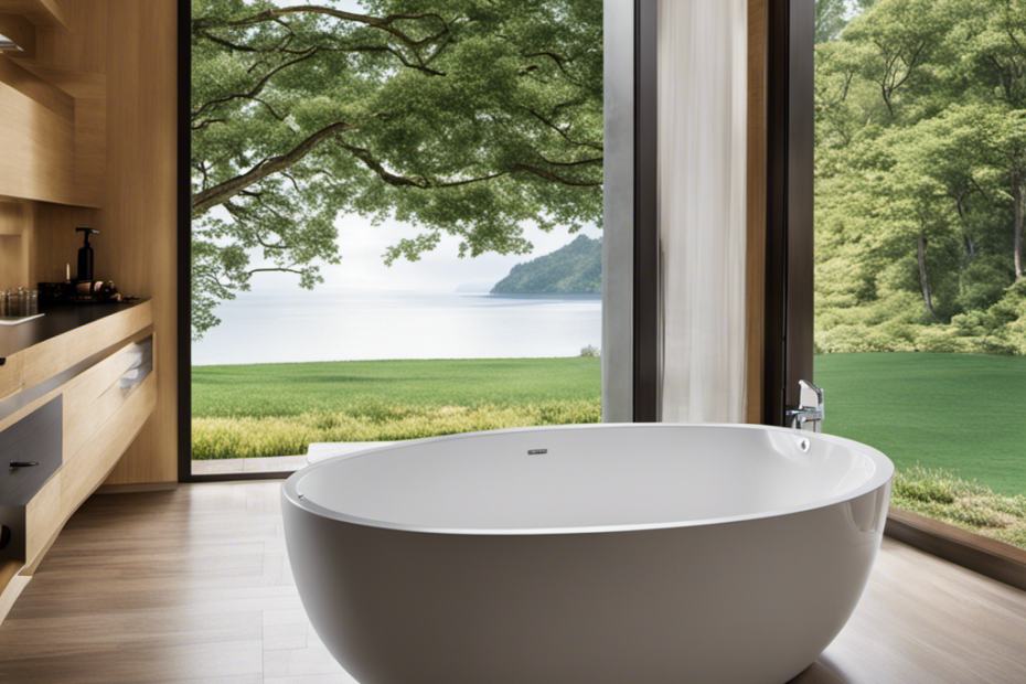 An image showcasing the step-by-step process of using an Americh Bathtub: a person effortlessly stepping into the luxurious tub, adjusting the water temperature, reclining comfortably, and finally, blissfully soaking in a serene ambiance
