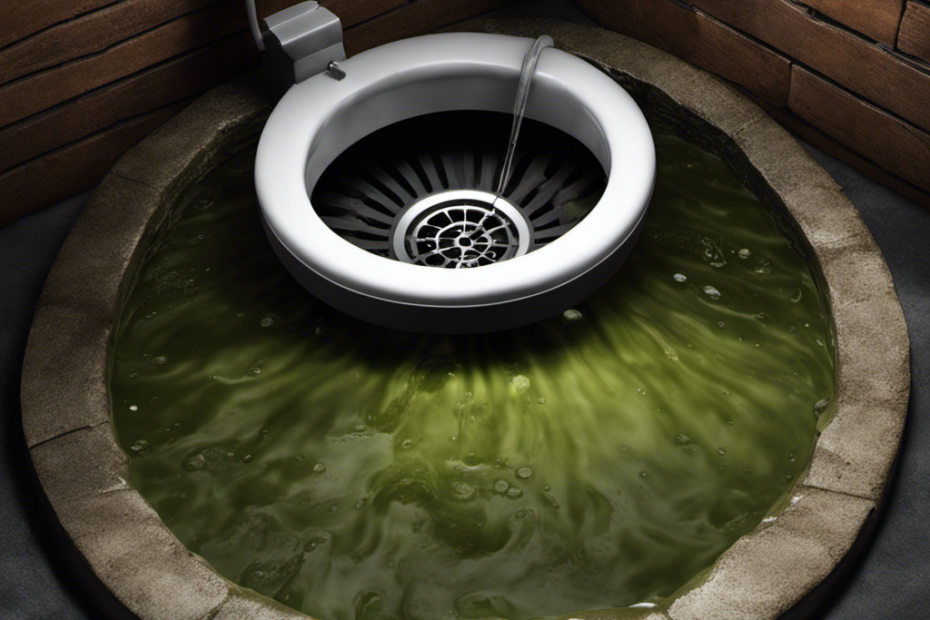 An image showing a basement floor drain overflowing with murky water as a toilet flushes, causing an unpleasant mess
