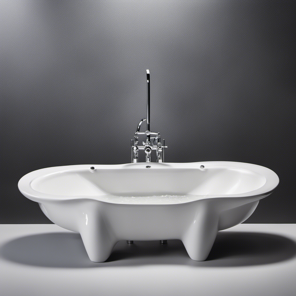 A compelling image capturing a close-up of a bathtub drain, showcasing a steady stream of water seeping through the closed drain, forming droplets that drip onto the pristine white porcelain surface