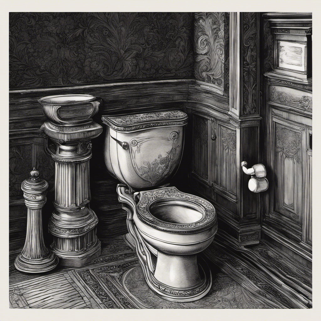 An image capturing the moment when a person's hand, with a concerned expression, reaches towards a flushed toilet, but instead of water, only empty darkness fills the bowl