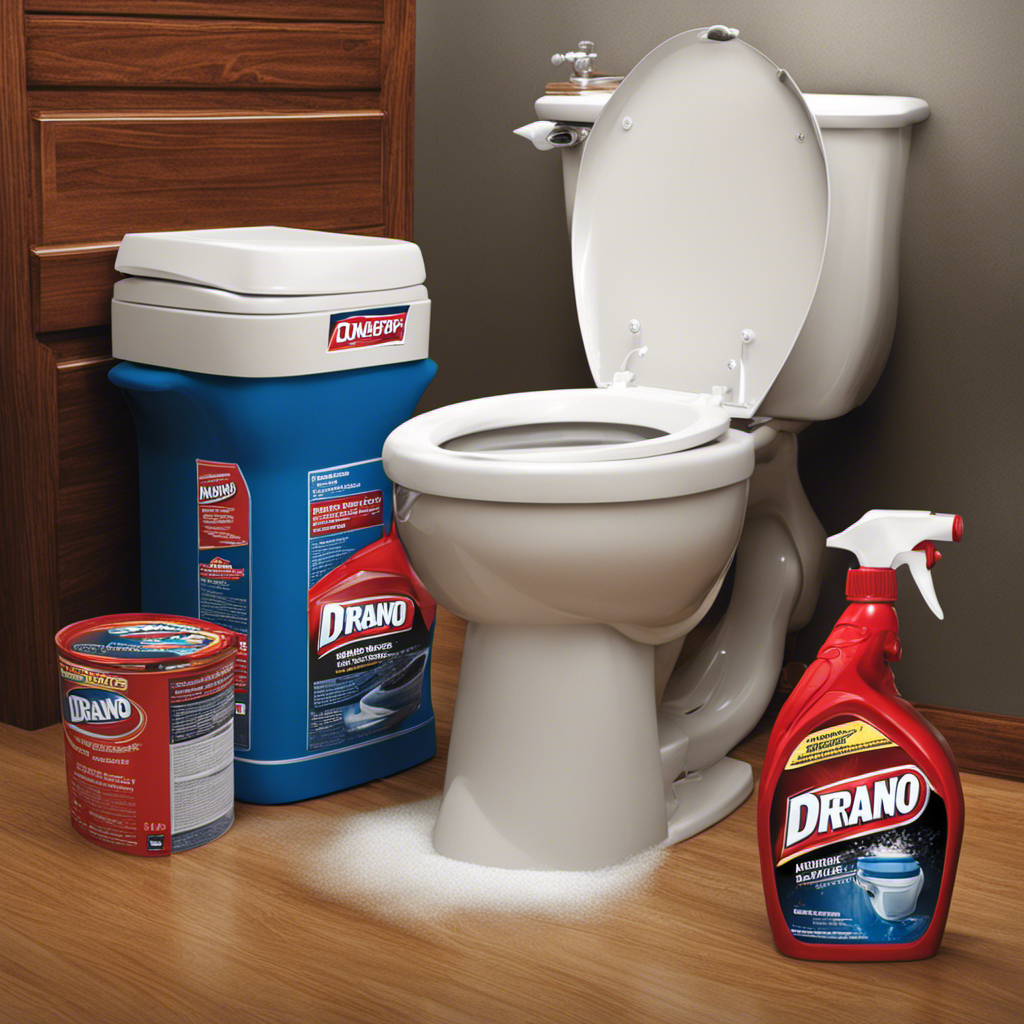 An image showcasing the dangers of using Drano in toilets