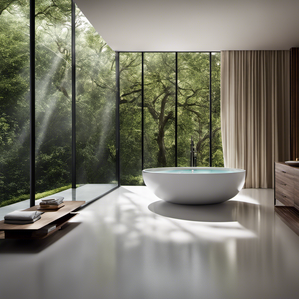 An image that captures the essence of a bathtub's depth, showcasing the mesmerizing interplay of water and light