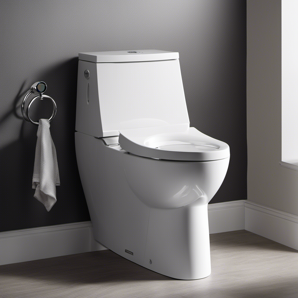An image showcasing a cross-section of a bidet toilet seat, revealing its intricate internal mechanism