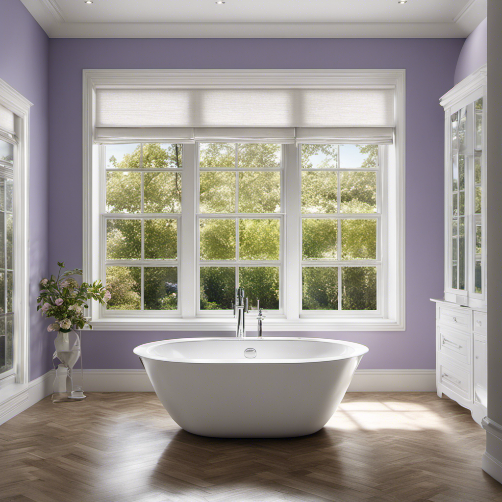 An image showcasing a sparkling white bathtub