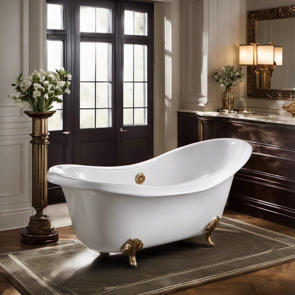 An image capturing the transformation of a worn-out bathtub into a gleaming masterpiece