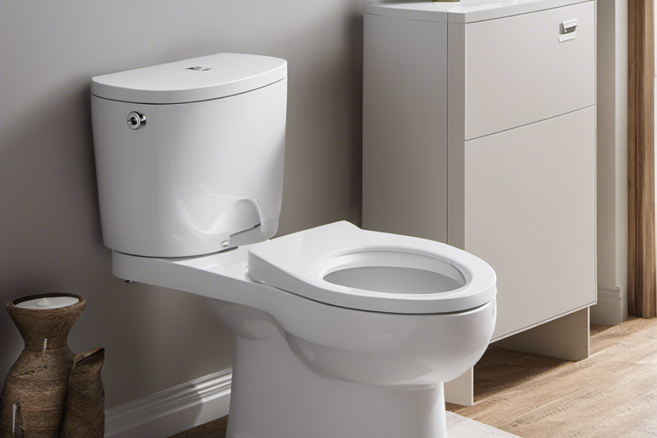 An image showcasing the inner workings of a dual flush toilet