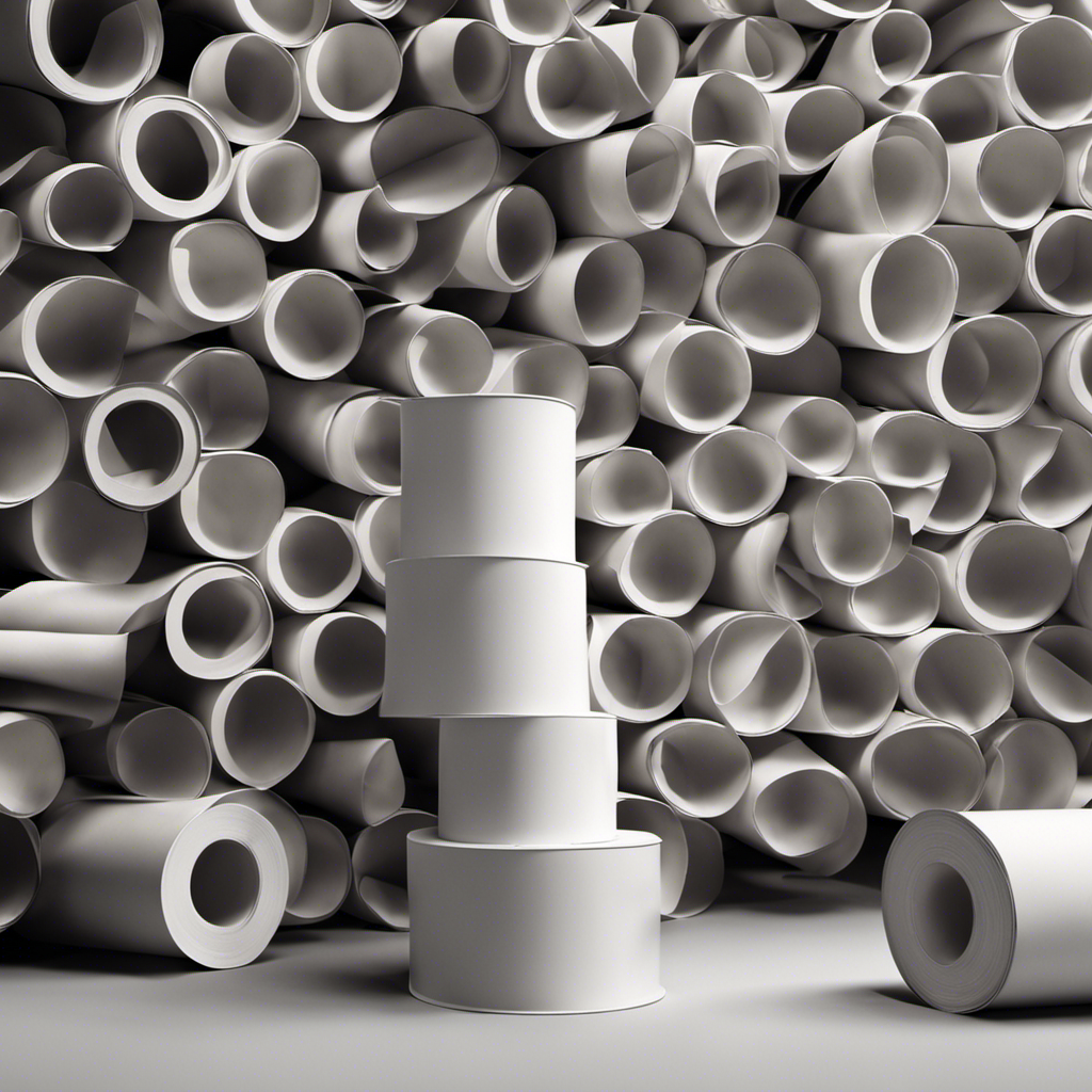 An image of a neatly stacked roll of toilet paper, its cylindrical shape perfectly visible