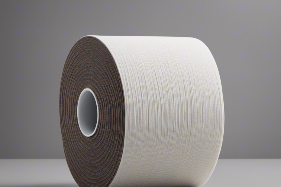 An image capturing the cylindrical core of a toilet paper roll, showcasing its unmistakable ridged texture and precise measurements, emphasizing its length, width, and thickness, all without the need for words
