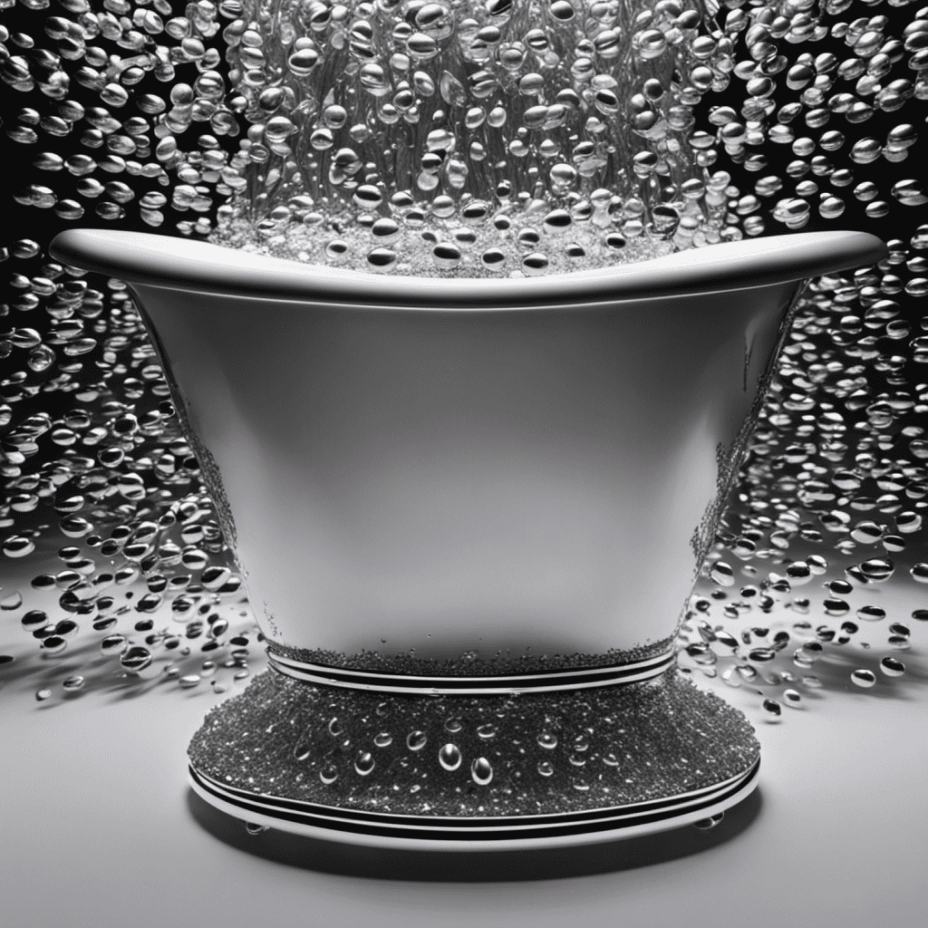An image of a luxurious, white bathtub overflowing with an abundance of gleaming silver tablespoons, gradually accumulating and filling the tub to the brim, capturing the essence of curiosity and experimentation