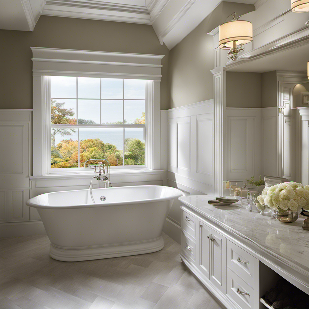 An image that showcases a luxurious bathroom with a sleek, custom-designed bathtub liner