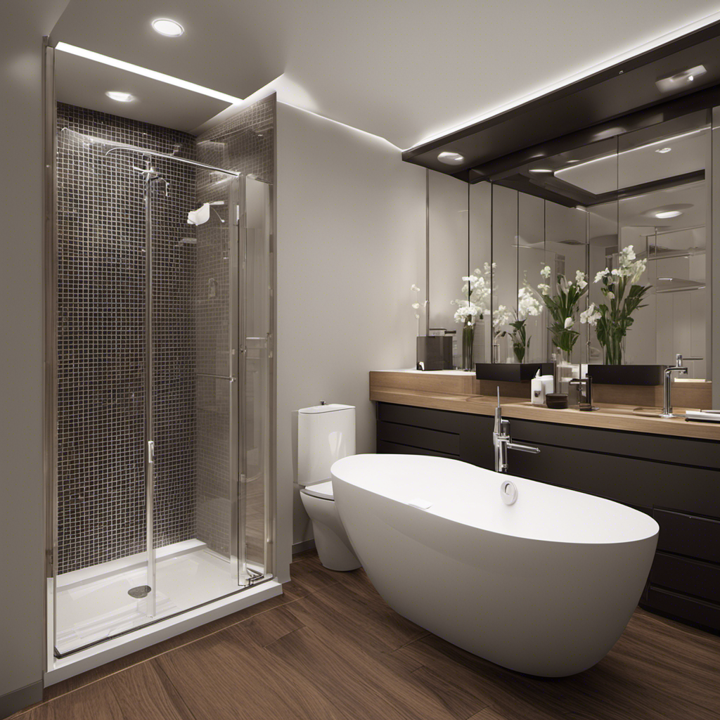 An image showcasing a bathroom layout with a toilet, accurately depicting the required space for comfortable usage
