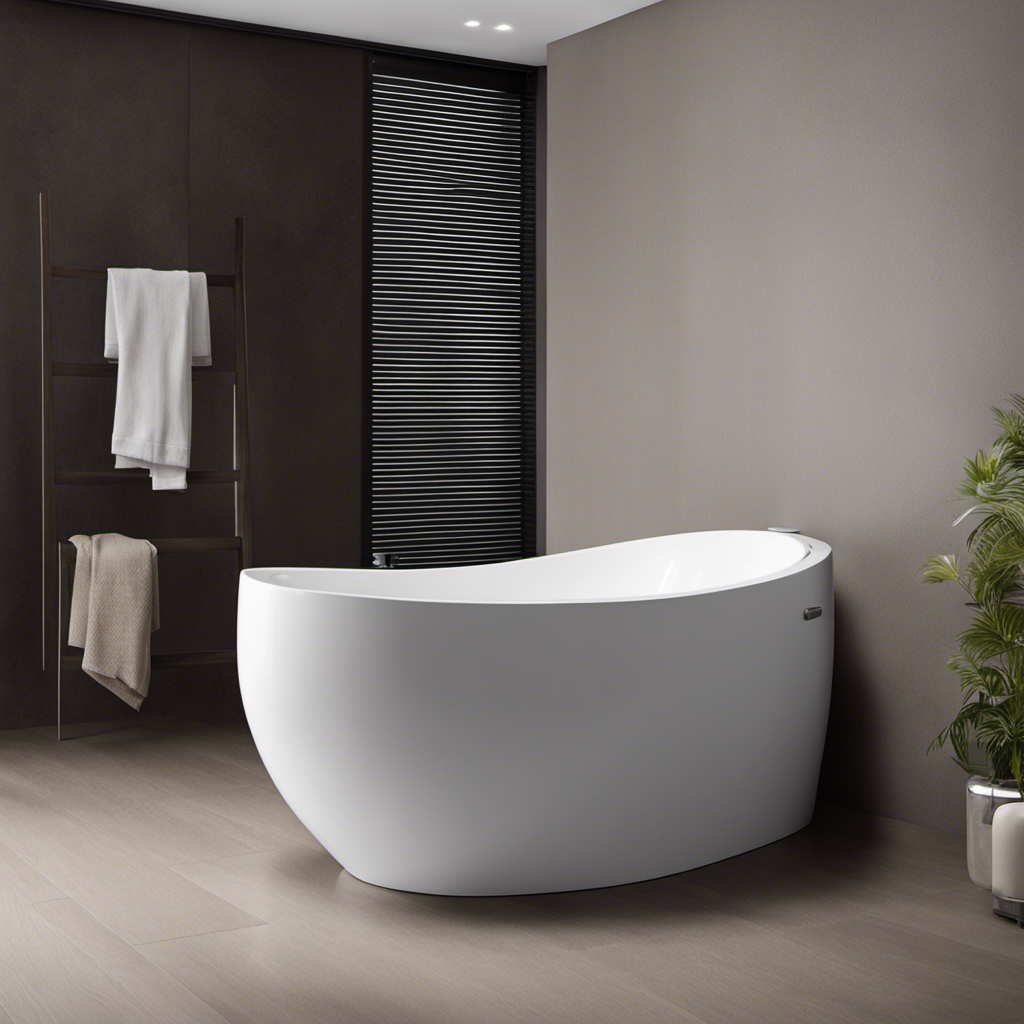 An image showcasing the ideal space required for a toilet, capturing the precise dimensions including ample legroom, appropriate distance from adjacent fixtures, and a comfortable layout