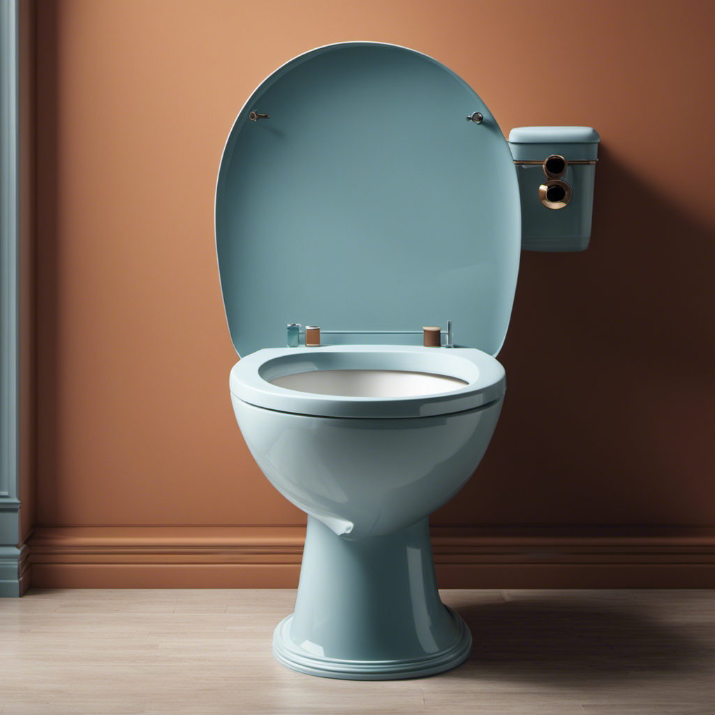 An image showcasing a toilet running incessantly, accompanied by a steady stream of water flowing into the bowl