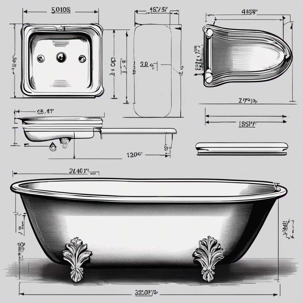 An image that visually depicts the process of calculating the water capacity of a bathtub