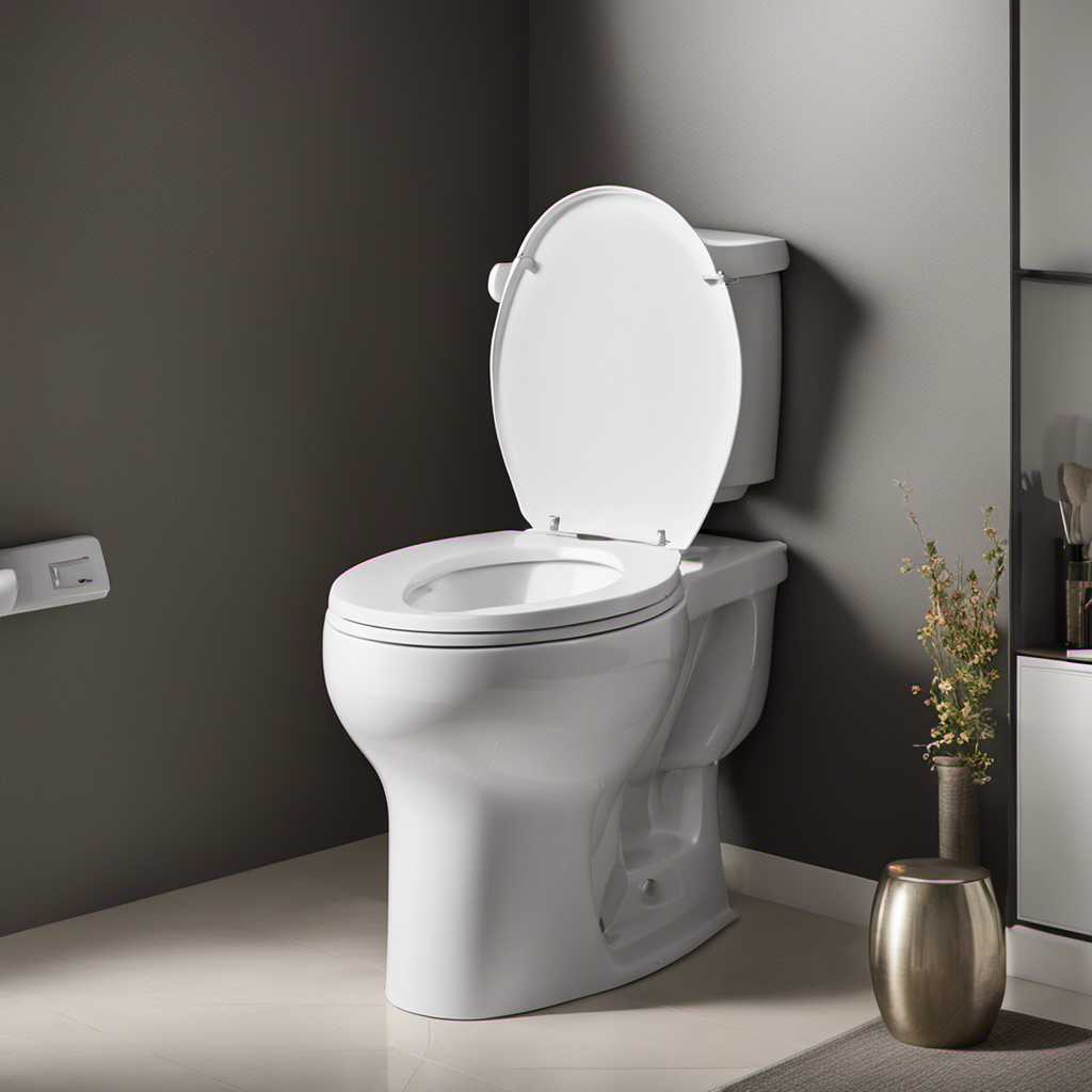 An image showcasing a chair height toilet