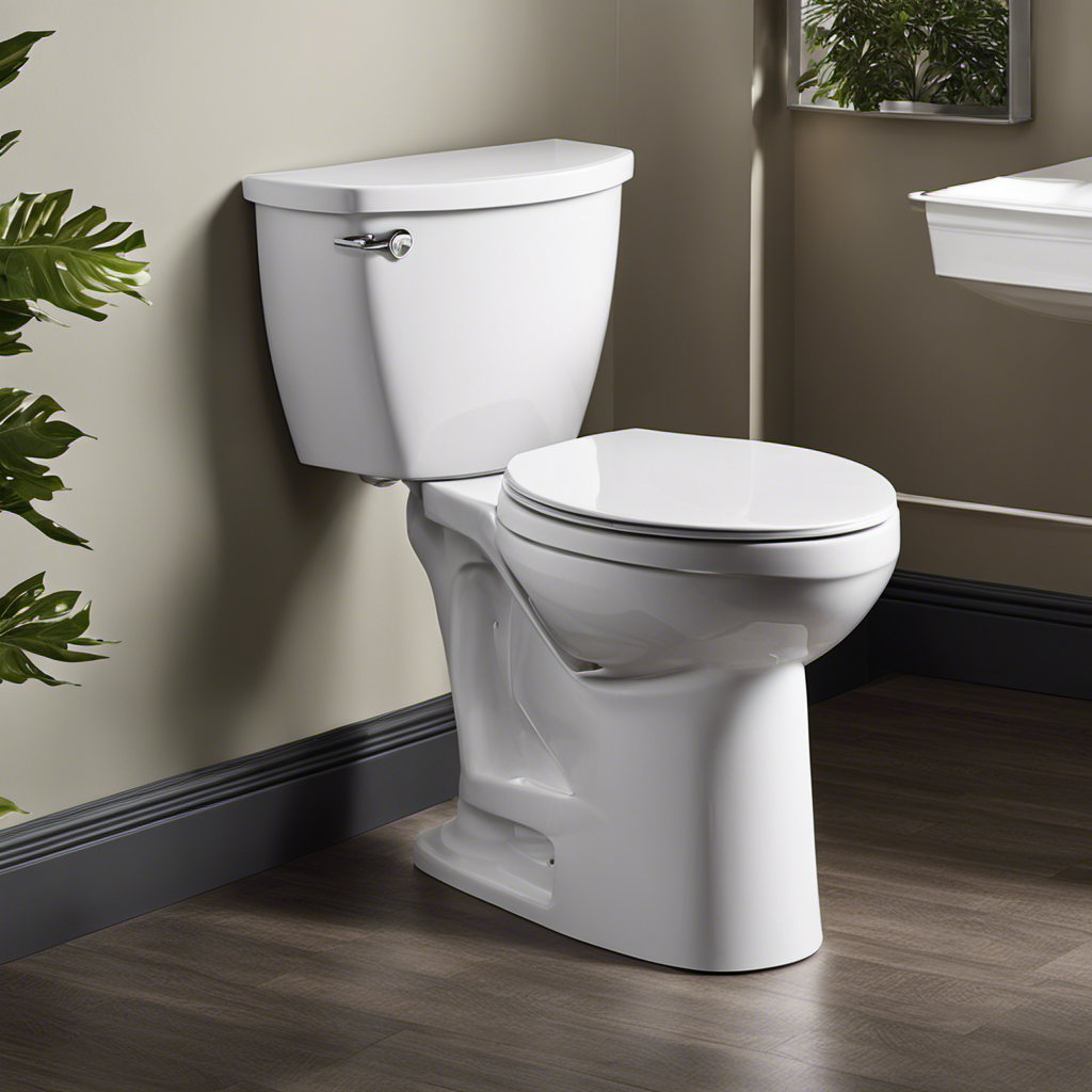 An image showcasing a chair height toilet, emphasizing its elevated seat height and comfortable proportions