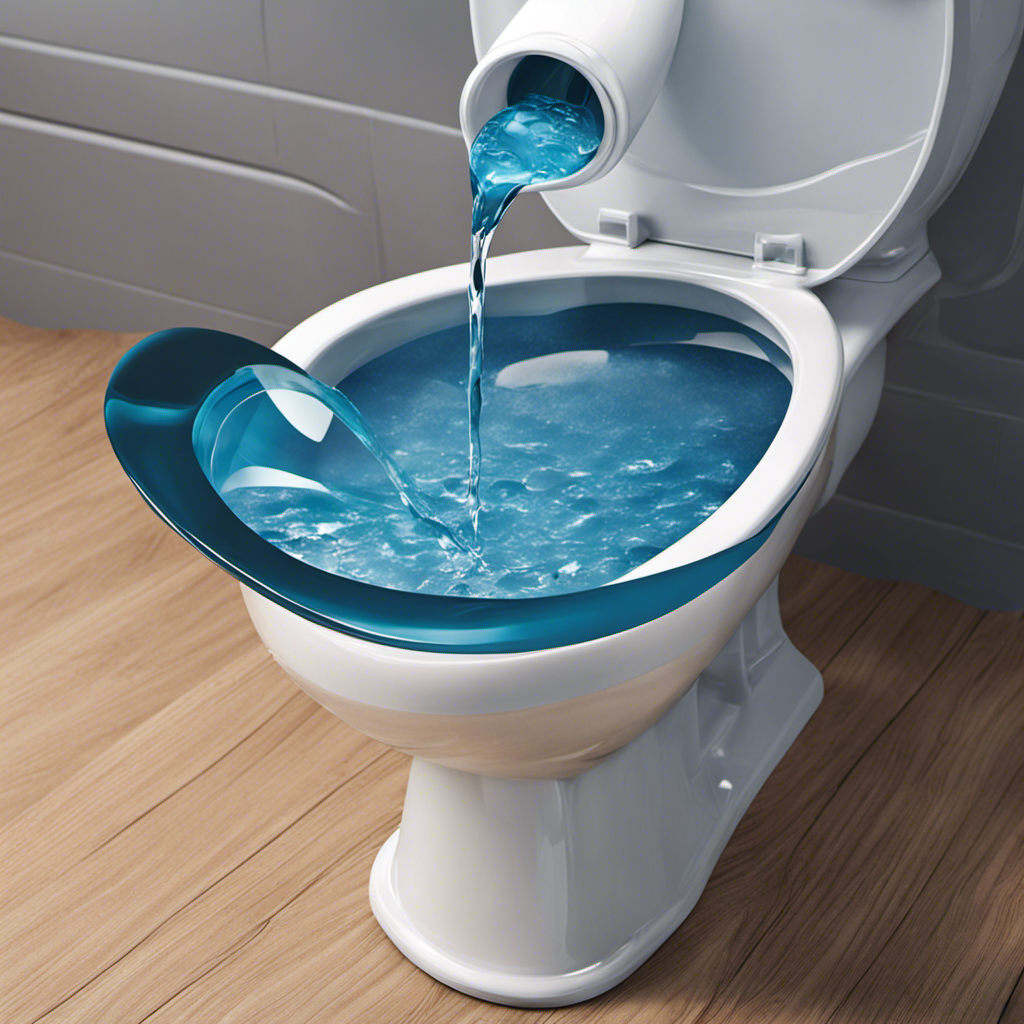 An image depicting a step-by-step guide on adding more water to a toilet bowl