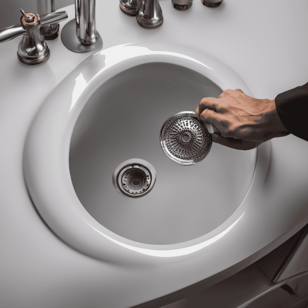 An image showcasing a step-by-step guide on blocking a bathtub drain