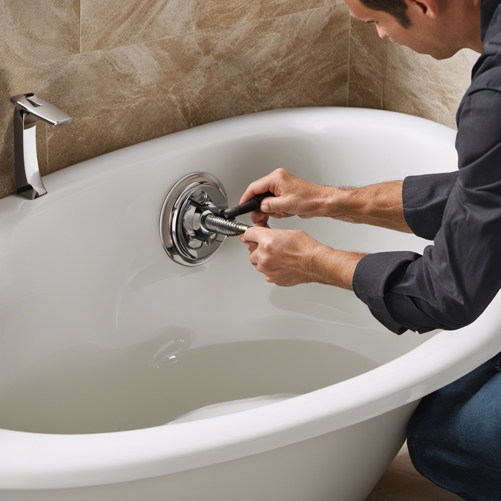 An image showcasing a step-by-step guide to changing a bathtub drain