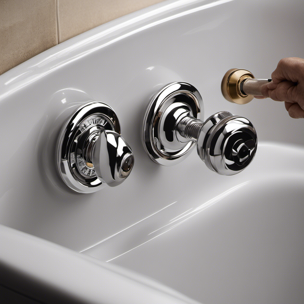An image showcasing the step-by-step process of changing bathtub knobs