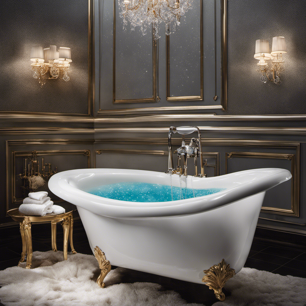 An image showcasing a sparkling, pristine bathtub