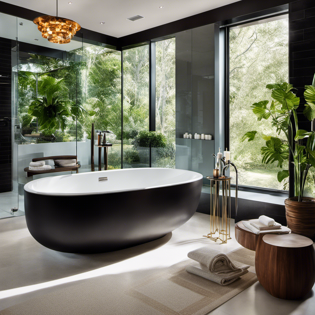 An image that showcases a sparkling, pristine bathtub by contrasting a grimy, stained tub with a beautifully clean one
