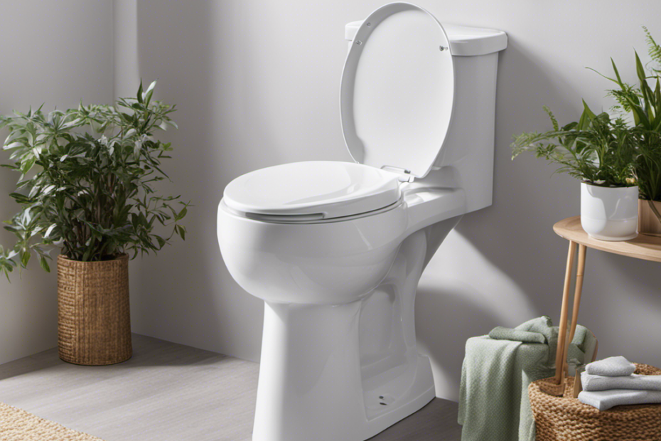 An image showcasing a sparkling clean toilet bowl effortlessly attained without scrubbing
