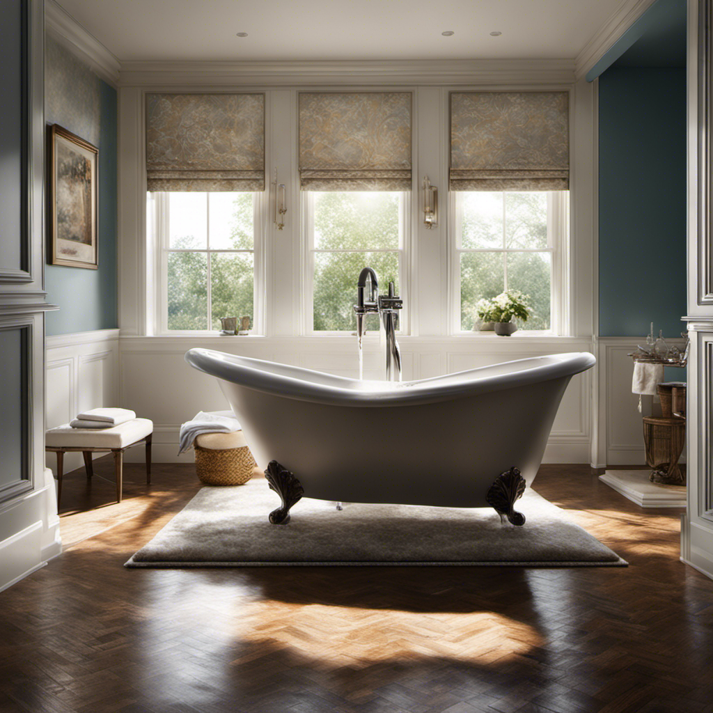 An image capturing the transformation of a filthy bathtub into a sparkling oasis
