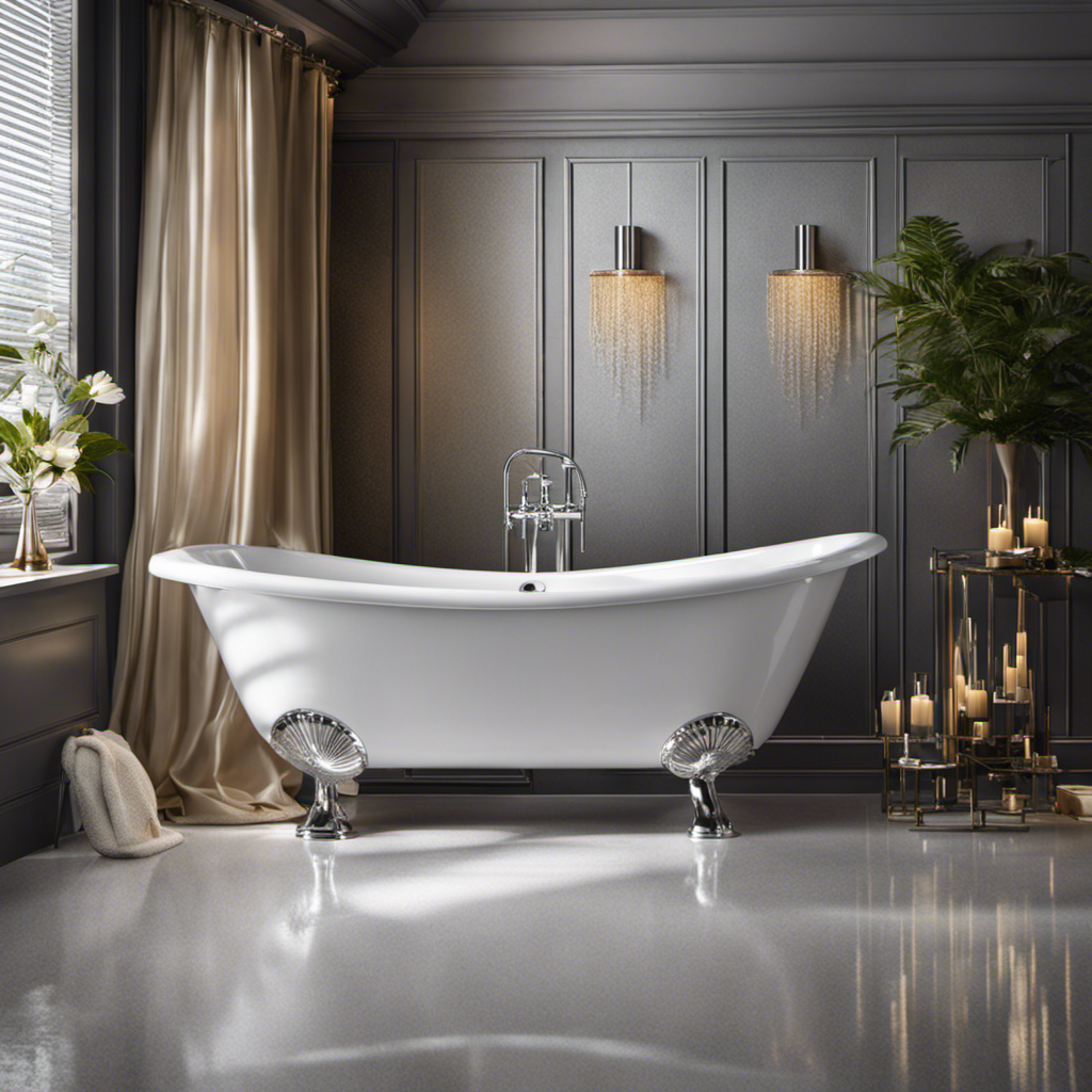 An image that showcases a sparkling clean bathtub