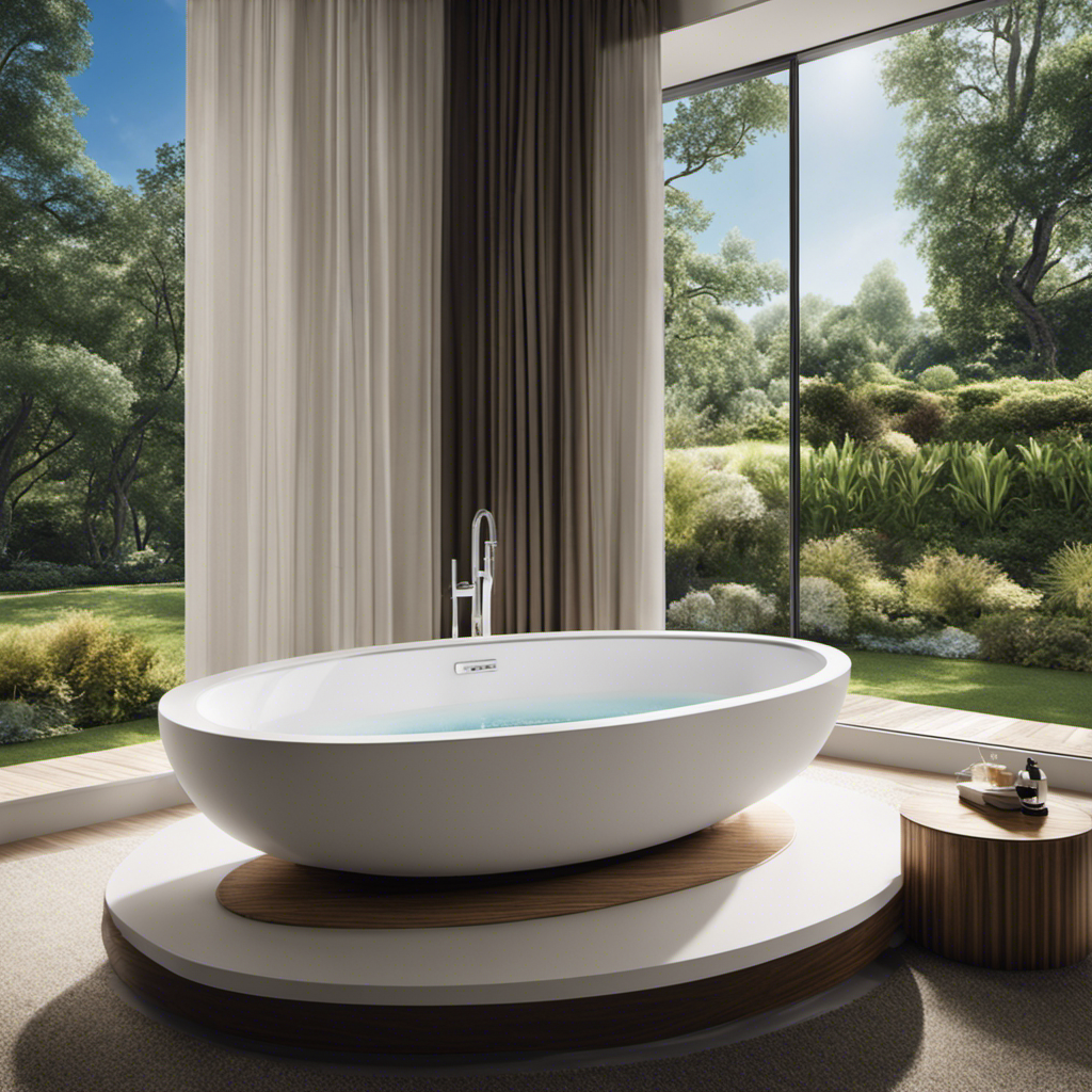 An image showcasing a sparkling, pristine Jacuzzi bathtub