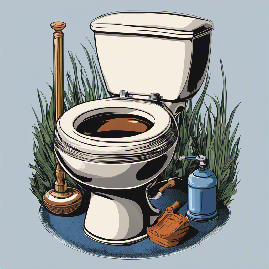 An image capturing the step-by-step process of unclogging a toilet: a hand grasping a plunger, applying pressure, water swirling as the clog clears, and a clean, free-flowing toilet bowl
