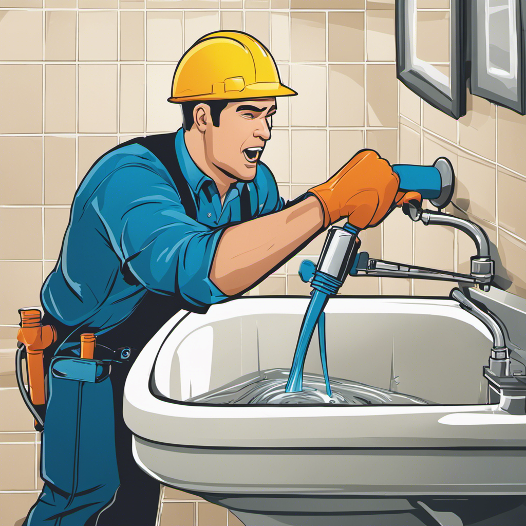 An image depicting a step-by-step visual guide on clearing a clogged bathtub drain