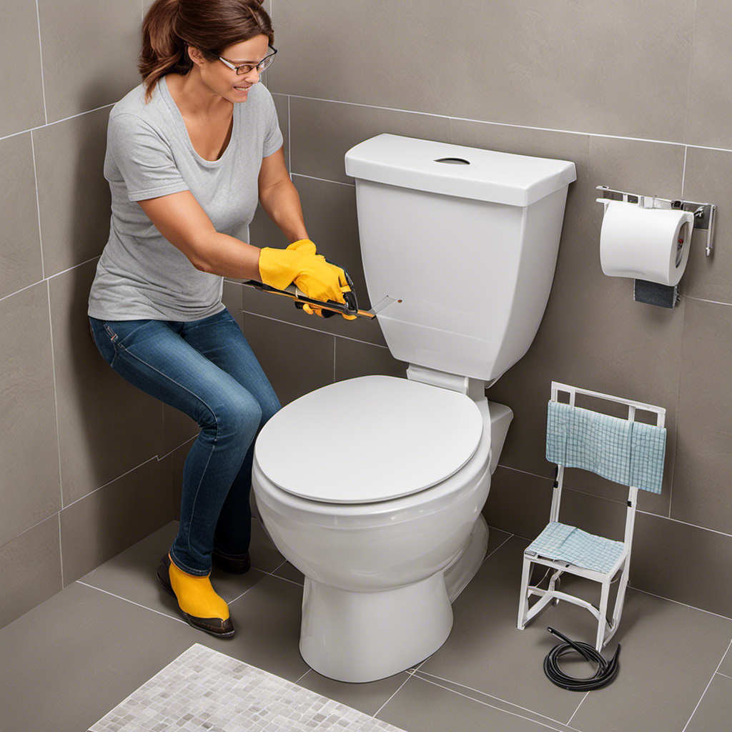An image showcasing step-by-step instructions for cutting tile around a toilet
