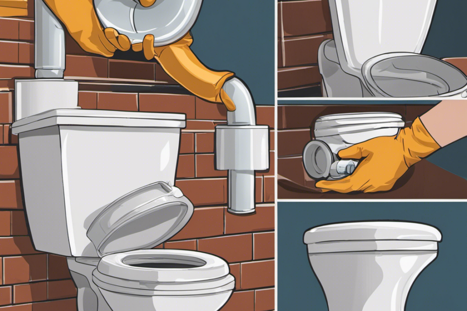 An image showcasing a step-by-step guide on draining a toilet for removal