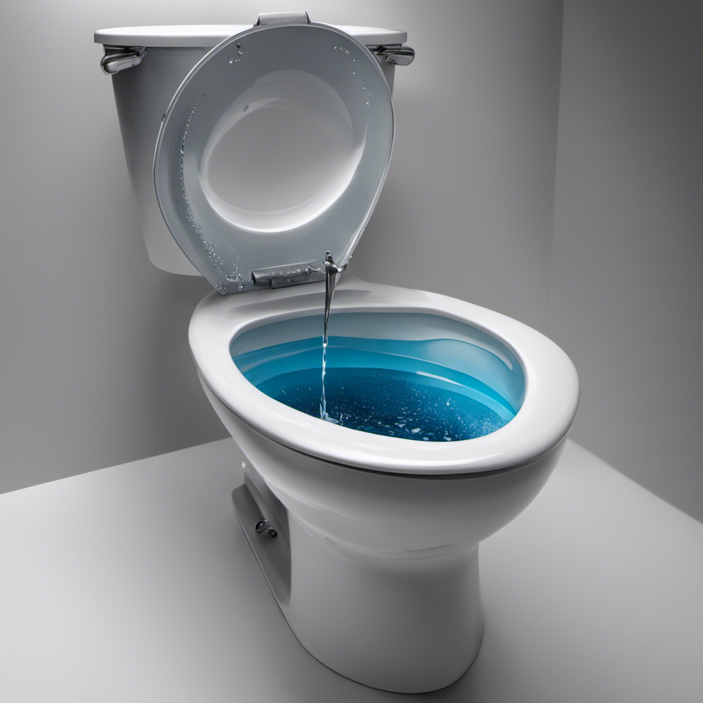 An image showcasing a step-by-step guide on draining water from a toilet bowl for cleaning