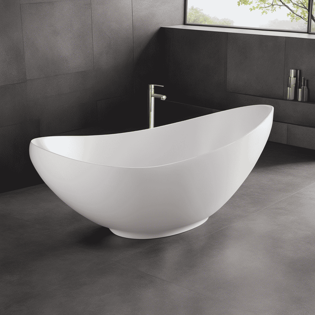 An image showcasing the step-by-step process of drawing a bathtub, emphasizing the sleek curves, pristine porcelain material, and elegant faucet