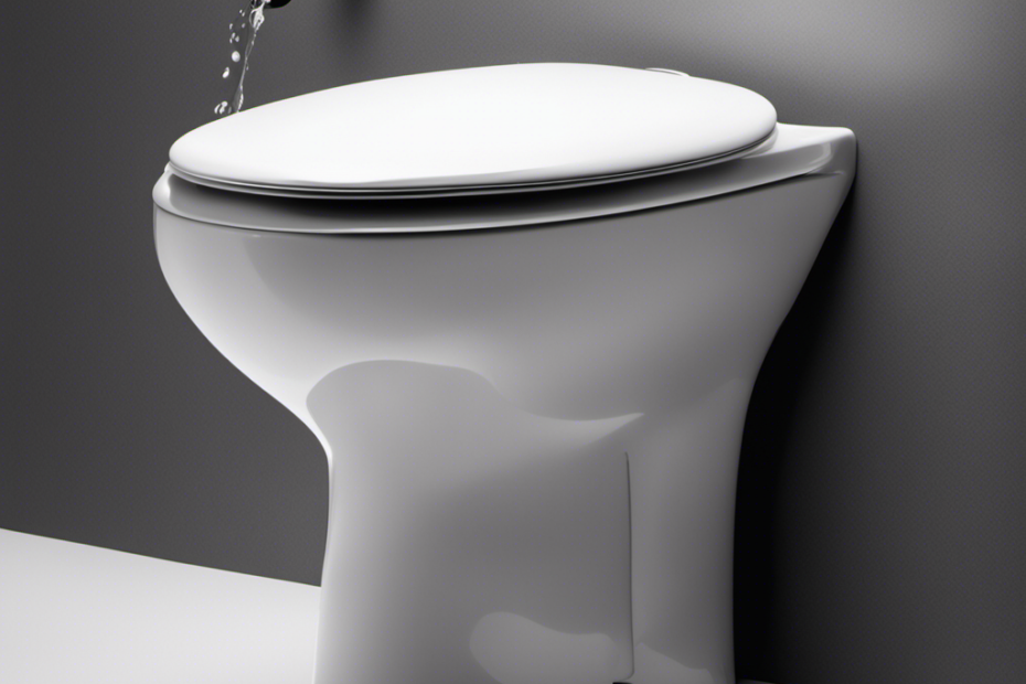 An image showing a close-up of a toilet bowl with water flowing into it, revealing a hissing sound