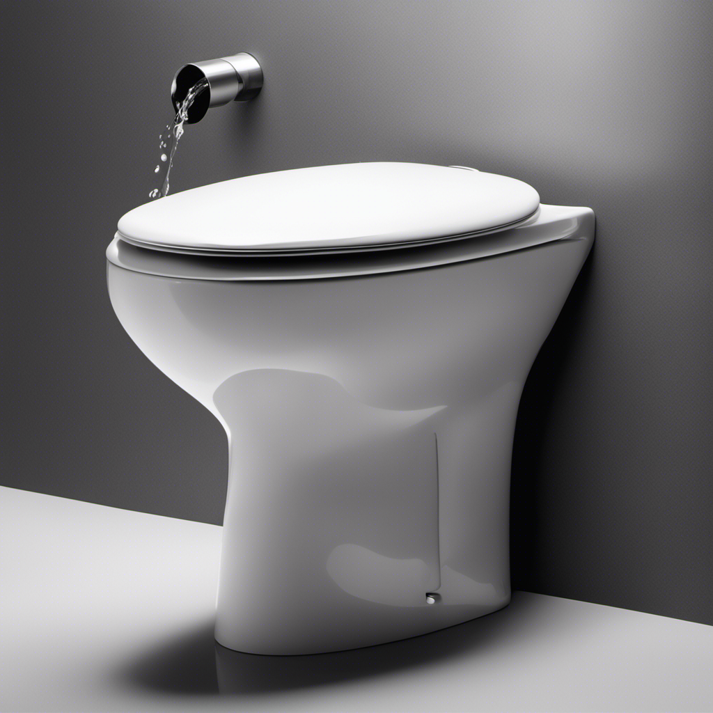 An image showing a close-up of a toilet bowl with water flowing into it, revealing a hissing sound