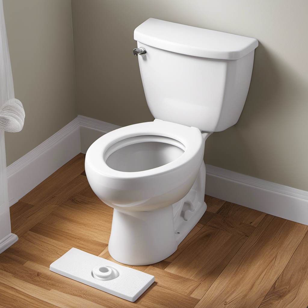 An image showcasing a step-by-step visual guide on fixing a leaking toilet base