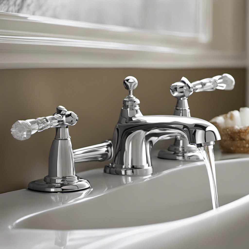 An image depicting a step-by-step guide to fixing a leaky bathtub faucet with three handles