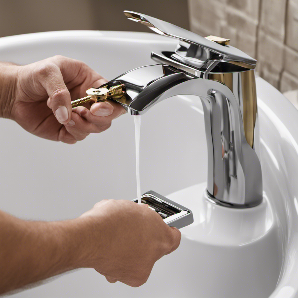 An image showcasing a step-by-step guide on installing a new cartridge for a bathtub faucet