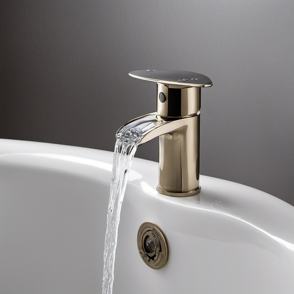 An image that showcases a close-up view of a bathtub spout with a visible leak