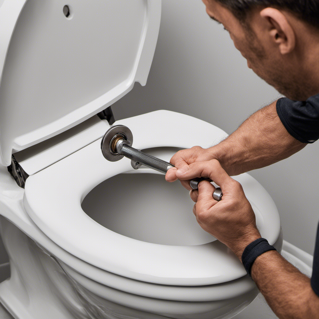 An image illustrating the step-by-step process of removing and reinstalling toilet bolts