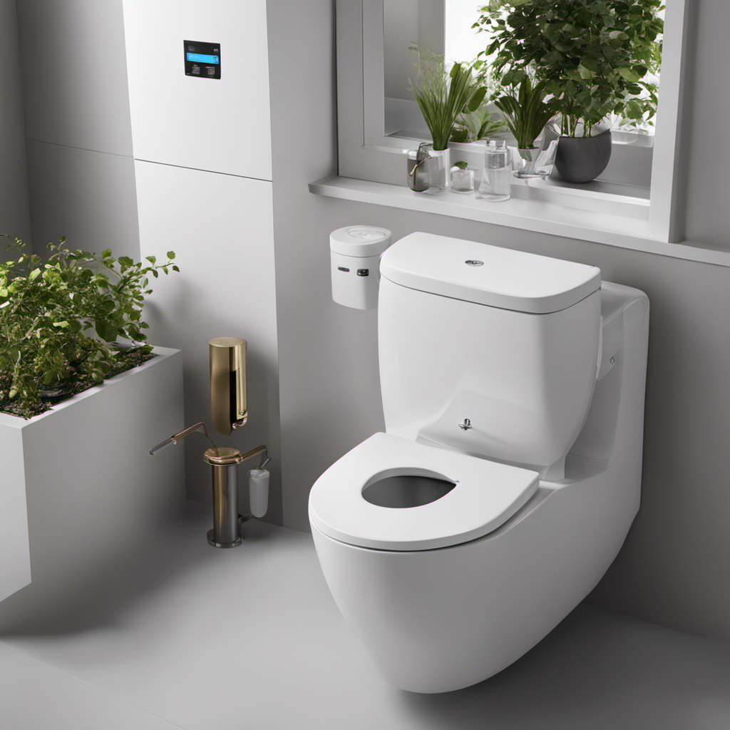 An image that showcases a cross-section of a toilet, highlighting a gravity-powered flush system