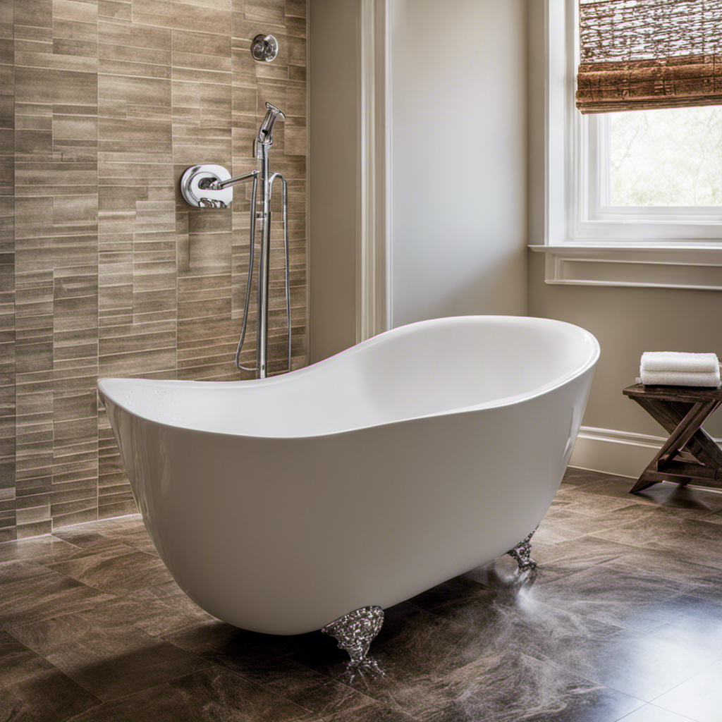 An image of a sparkling clean bathtub devoid of any mold or mildew